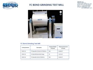 Fc Bond Grinding Test Mill